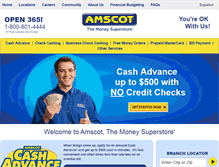 Tablet Screenshot of amscot.com